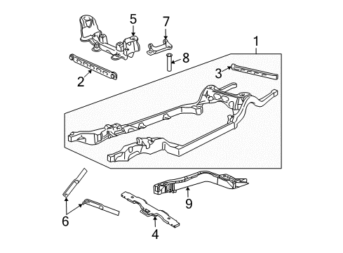 2010 Lincoln Town Car Frame & Components Diagram 1 - Thumbnail