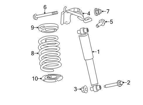 2010 Ford Fusion Shocks & Components - Rear Diagram 1 - Thumbnail