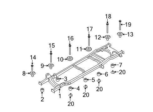 2013 Ford E-250 Frame & Components Diagram