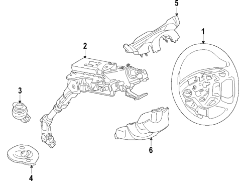 2020 Ford Transit-350 Steering Column Diagram for LK4Z-3C529-A