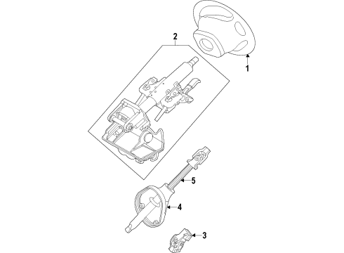 2010 Ford Escape Steering Wheel Diagram for BL8Z-3600-JA
