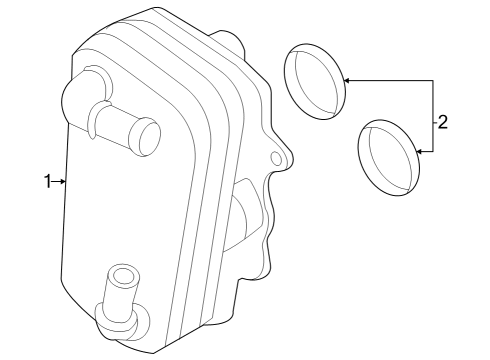 2023 Ford F-250 Super Duty Oil Cooler Diagram 3 - Thumbnail