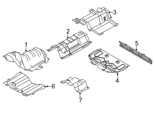 2021 Ford Bronco Sport Heat Shields Diagram 1 - Thumbnail