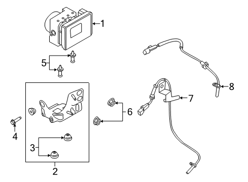 2013 Lincoln MKZ ABS Components Diagram 1 - Thumbnail