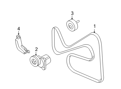 2008 Mercury Milan Belts & Pulleys, Maintenance Diagram 1 - Thumbnail