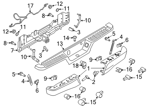 2015 Ford F-150 Rear Bumper Diagram