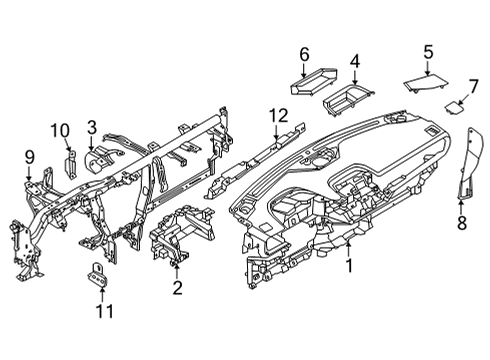 2022 Ford Maverick Inner Bracket, Lower Diagram for LX6Z-78043B92-A