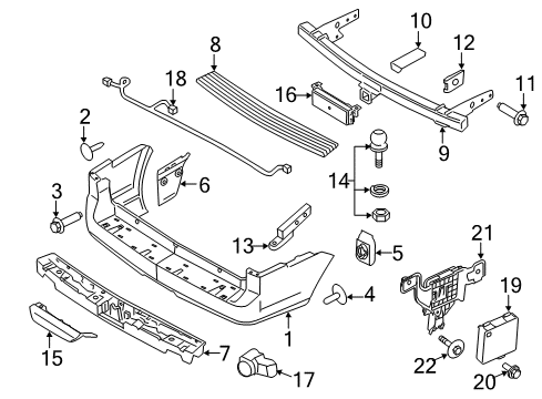 2012 Lincoln Navigator Rear Bumper Diagram