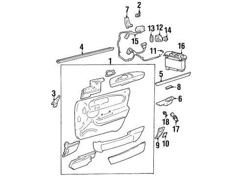 1999 Lincoln Continental Mirror Switch Diagram for F2TZ-17B676-A