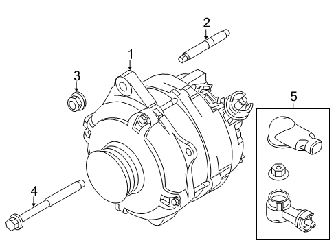 2012 Ford Taurus Alternator Diagram for 8G1Z-10346-A