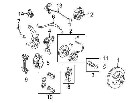 2006 Lincoln Navigator Brake Pads, Front Diagram for 3U2Z-2V001-AB