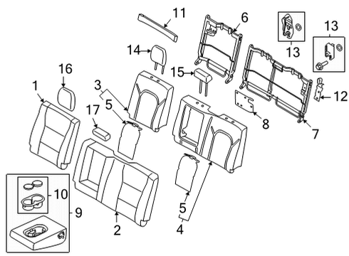 2022 Ford F-150 Rear Seat Components Diagram 1 - Thumbnail
