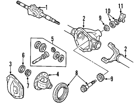 2004 Ford Excursion Front Axle, Differential, Drive Axles, Propeller Shaft Diagram