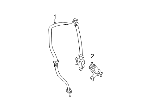2008 Ford Explorer Rear Seat Belts Diagram 3 - Thumbnail