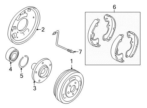 2004 Ford Escape Brake Components, Brakes Diagram 2 - Thumbnail