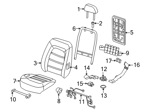2005 Lincoln Aviator Switch Assembly, Passenger Side Diagram for 4C5Z-14D694-AAA