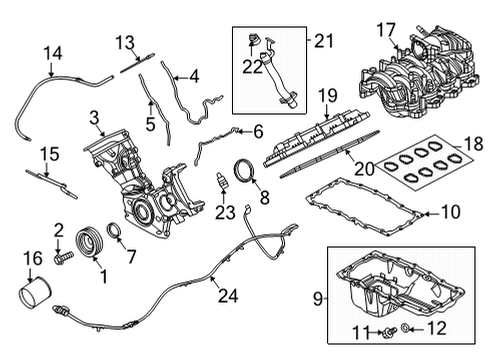 2019 Ford E-350 Super Duty Engine Parts & Mounts, Timing, Lubrication System Diagram 1 - Thumbnail