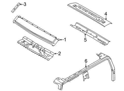 2022 Ford Bronco Roof & Components Diagram 1 - Thumbnail