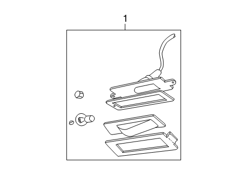 2003 Ford F-350 Super Duty License Lamps Diagram 2 - Thumbnail