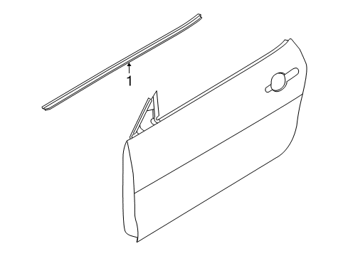 2010 Ford Mustang Belt Weatherstrip, Front Outer Driver Side Diagram for AR3Z-6321453-A