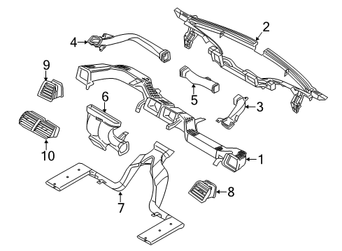 2014 Ford Police Interceptor Utility Ducts Diagram 1 - Thumbnail