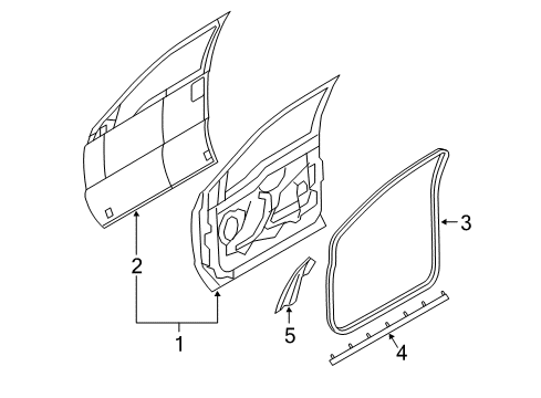 2014 Ford F-250 Super Duty Front Door Diagram