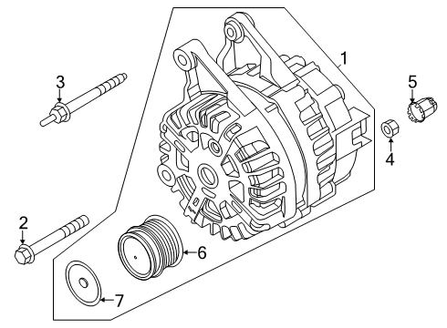 2022 Ford Escape Alternator Diagram for LX6Z-10346-E