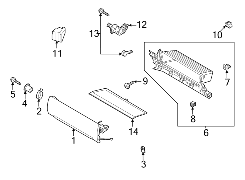 2022 Ford F-150 Lightning Glove Box Diagram 2 - Thumbnail
