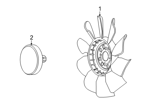 2004 Ford Excursion Cooling System, Radiator, Water Pump, Cooling Fan Diagram 1 - Thumbnail