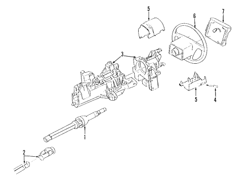 2008 Ford F-150 Steering Column & Wheel, Steering Gear & Linkage Diagram 1 - Thumbnail