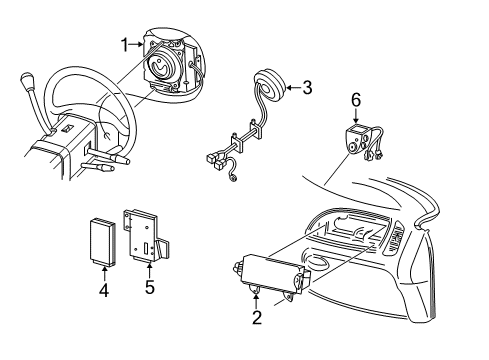 2000 Ford Excursion Air Bag Components Diagram