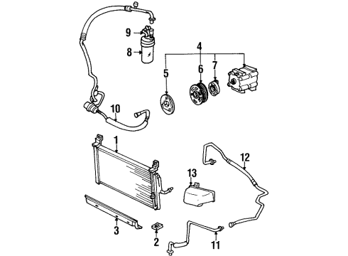 1998 Ford Escort Hose & Tube Assembly Diagram for BU2Z-19D734-D