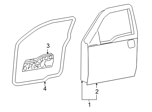 2008 Ford F-150 Front Door Diagram