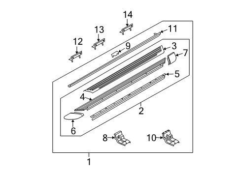 2008 Mercury Mountaineer Running Board Diagram 3 - Thumbnail