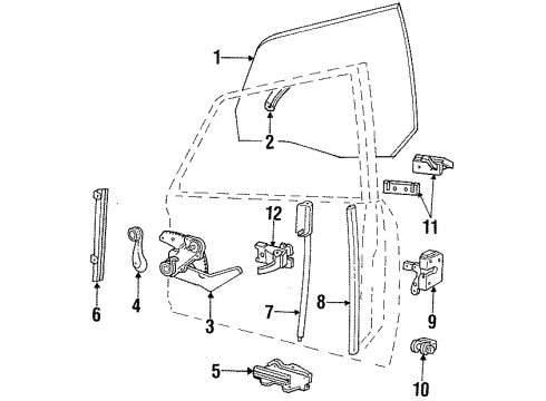 1987 Ford Escort Front Door Diagram 2 - Thumbnail