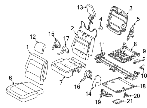 2017 Ford Flex Third Row Seats Diagram 1 - Thumbnail