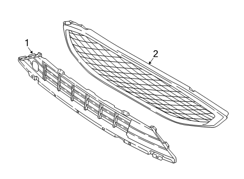 2019 Ford Fusion Grille & Components Diagram