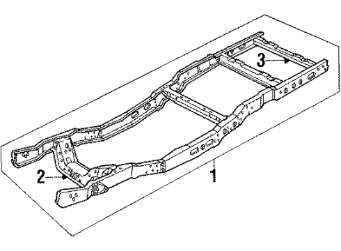 1987 Ford Bronco Front Crossmember Diagram for E8TZ5C139A