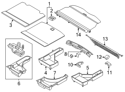 2021 Lincoln Nautilus Interior Trim - Rear Body Diagram