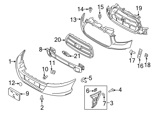 2017 Ford Transit-250 Side Bracket, Front Passenger Side Diagram for BK3Z-17C947-C