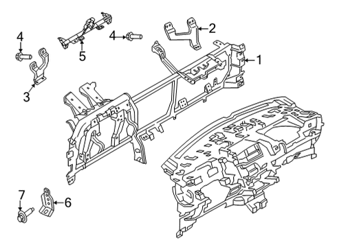 2023 Lincoln Nautilus Instrument Panel Components Diagram 3 - Thumbnail