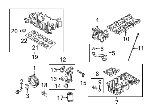 2010 Lincoln MKS Engine Parts & Mounts, Timing, Lubrication System Diagram 1 - Thumbnail