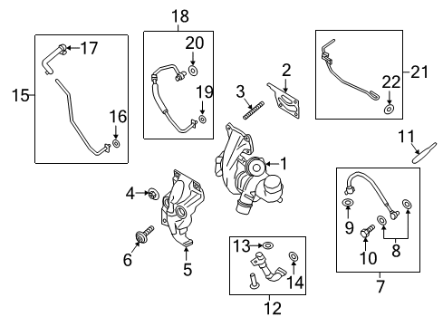 2017 Ford Edge Turbocharger, Engine Diagram 1 - Thumbnail