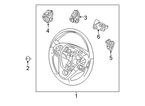2018 Lincoln MKT Steering Wheel Diagram for DE9Z-3600-DB