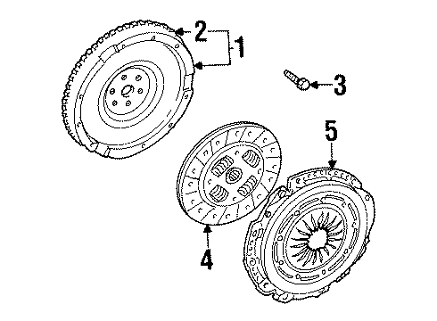 1999 Mercury Mystique Clutch & Flywheel Diagram 2 - Thumbnail