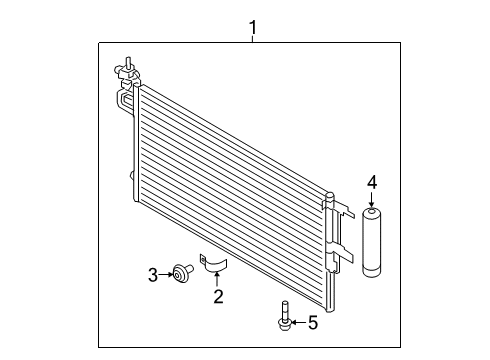 2022 Ford Transit Connect A/C Condenser, Compressor & Lines Diagram 1 - Thumbnail