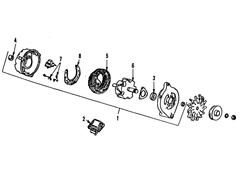2000 Ford Mustang Alternator Diagram for 4U2Z-10V346-ECRM