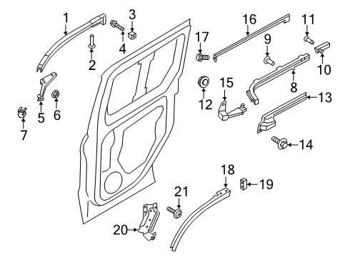 2023 Ford Transit Connect Door Hardware Diagram 3 - Thumbnail