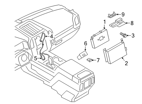 2019 Ford F-150 Navigation System Components Diagram