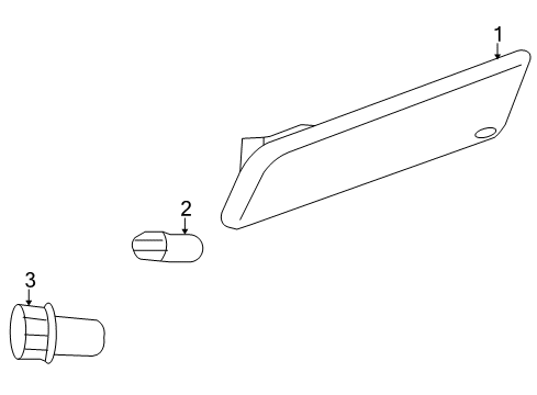 2011 Ford Transit Connect Side Marker Lamp, Front Passenger Side Diagram for 9T1Z-15A201-C